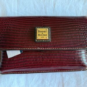 Dooney & Bourke Red Croc Embossed Wallet